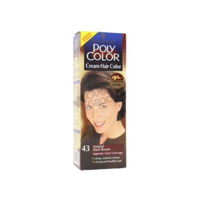 POLY HAIR COLOR 43 NATURAL DARK BROWN 1PCS